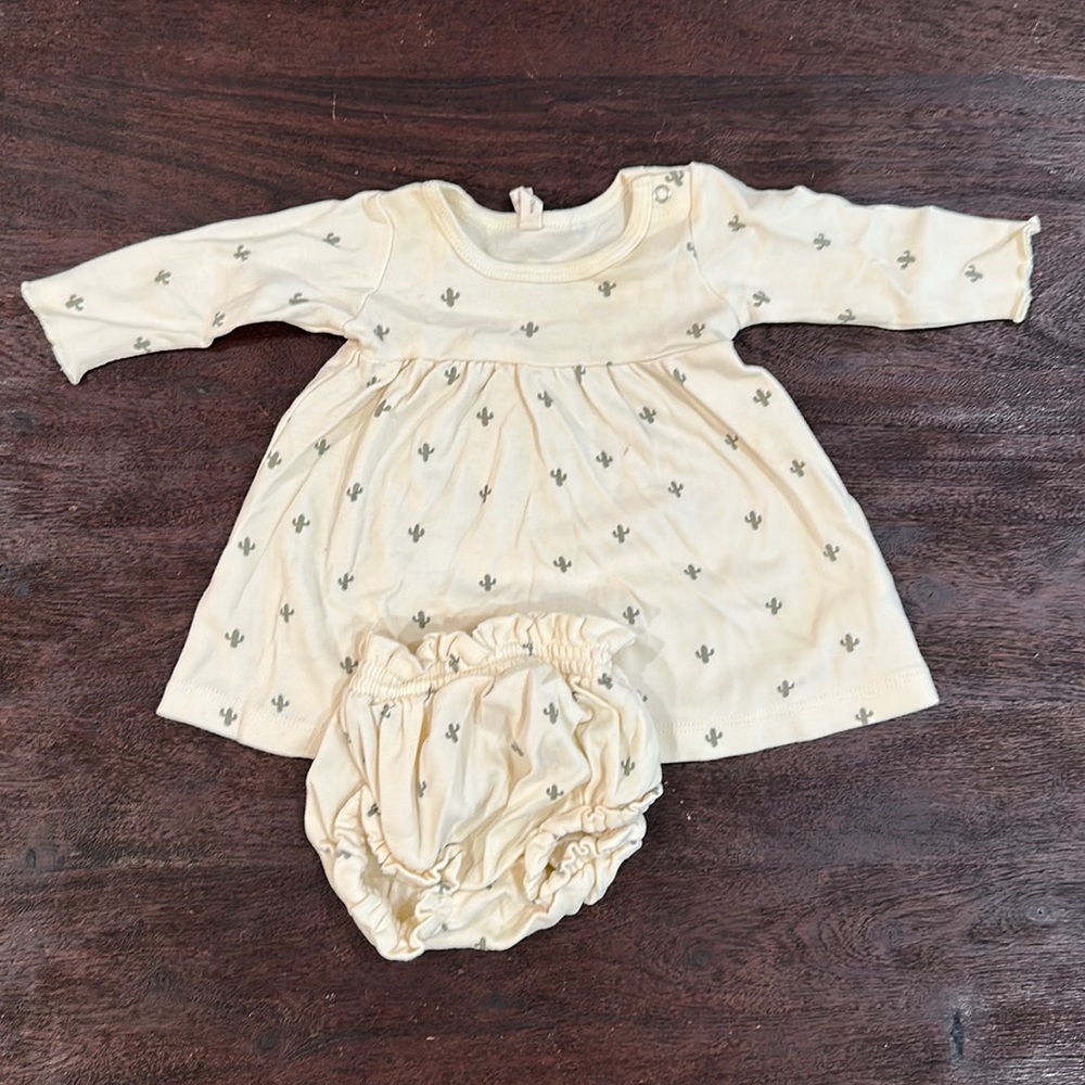 Quincy Mae Dress and Bloomers 0-3mo